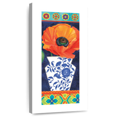 Pavot orange en fleurs