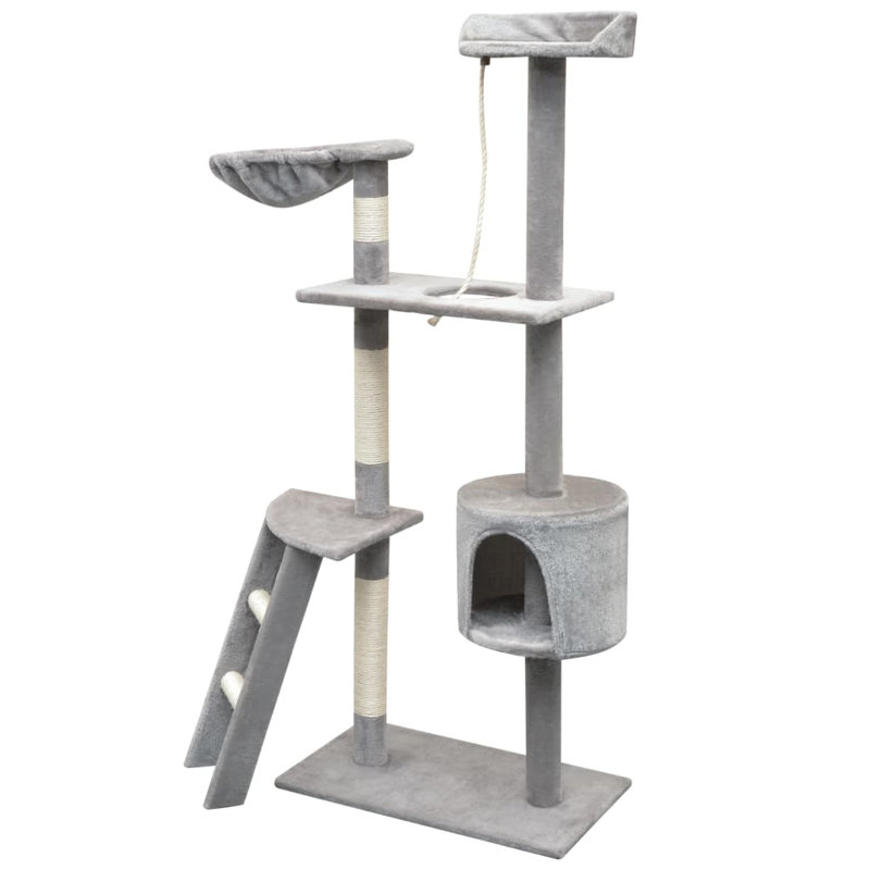 Amerina Cat Tree, 97  cm x 40 cm x 150 cm, Grey