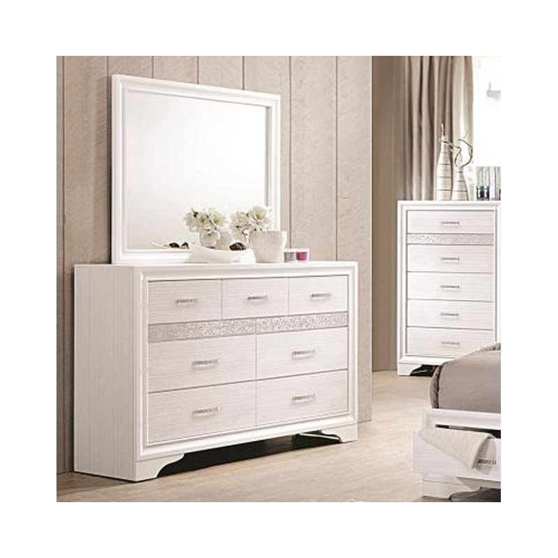 Commode 7 tiroirs avec miroir Pentico