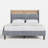 Modern Upholstered Platform Bed with Storage Headboard, Charging Station, RGB LED Lights-837564311-837564309