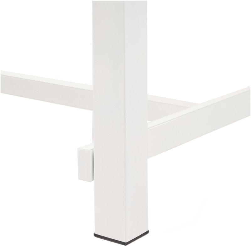  Table de salle à manger d'extérieur, Marron foncé, Blanc