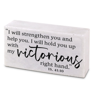 Plaque Cast Stone I Will Strengthen You