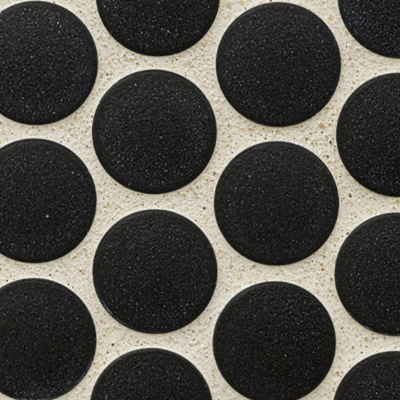 Ackland Penny Round 12 in. x 13 in. Porcelain Mosaic Floor and Wall Tile, Matte Nivora Caviar