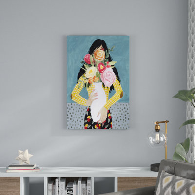 Flower Vase Girl II by Grace Popp - Painting