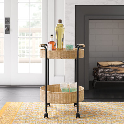 Daniella Metal Bar Cart by Beachcrest Home