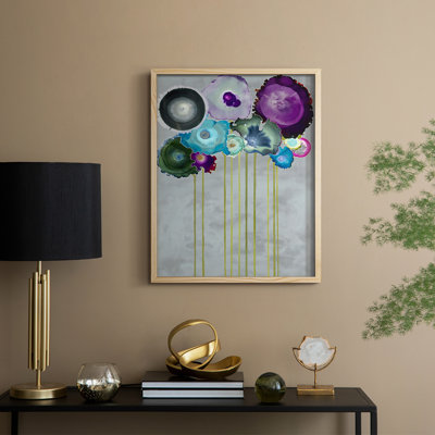 Silver Bouquet Framed Print - Solid Wood