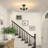 3-Light Modern Sputnik Bubble Globe Glass Semi Flush Mount-1702270518