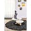 Eye Flower Hand Tufted Abstract Area Rug in Black/White-1879222676
