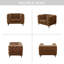Chaise modulaire en microfibre brune