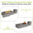 Outdoor 12.6" H X 42" W Metal Propane Outdoor Gas Fire Pit Table With Colorful Rgb Light-1833315094