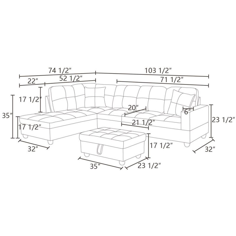 Conred 103.5'' Faux Leather Sofa