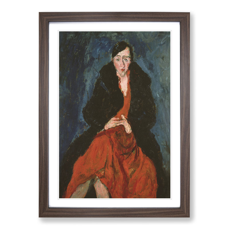 Portrait of Madeleine Castaing by Chaim Soutine - Framed Print, 36cm H x 27cm W x 2cm D, Walnut Framed