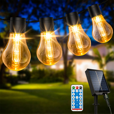 Amatruda 9M Solar Powered 20 - Bulb Standard String Light