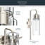 Applique murale 1 lumière Niccol 16 po avec verre transparent en nickel brossé Niccol-126501941-129439493