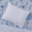 Ensemble de housse de couette en microfibre à rayures florales bleues - simple / simple TG