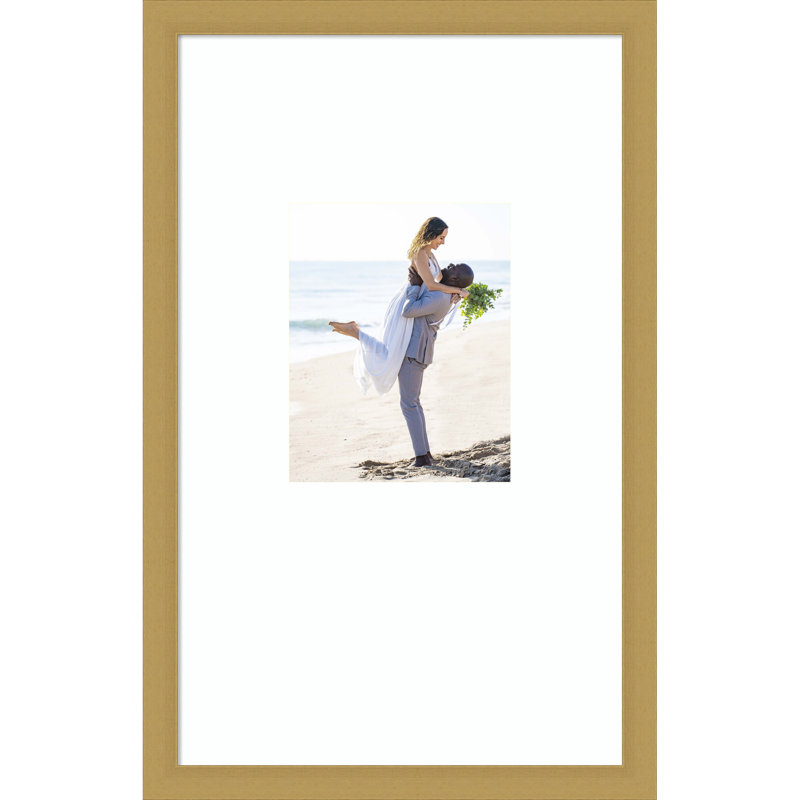 Cadre photo Grace Grace, Grace Grace - blanc étroit, lisse et brillant, 16 x 26 avec passe-partout 8 x 10