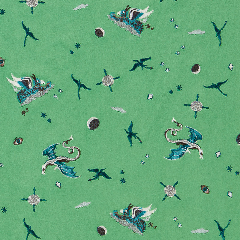 Draco Cosmos - Green Embroidery