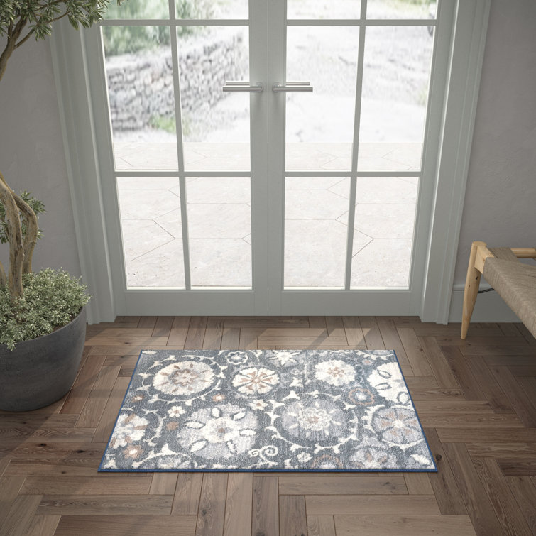 Majoros Floral Gray/Cream/Beige Area Rug