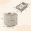Table de chevet à 2 tiroirs avec station de charge Designer Modern Minimalist-119401137