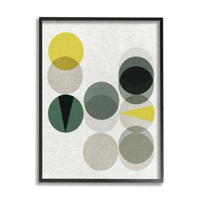 Formes circulaires en couches de tons de terre vert gris