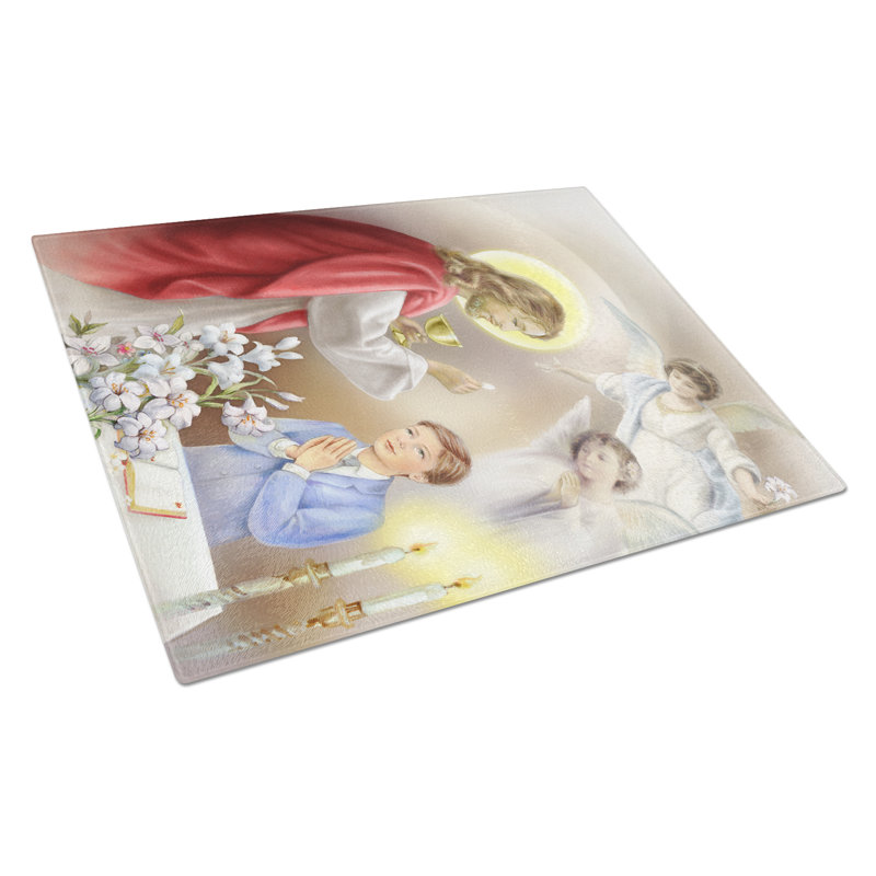 Tempered Glass First Communion Boy Cutting Board