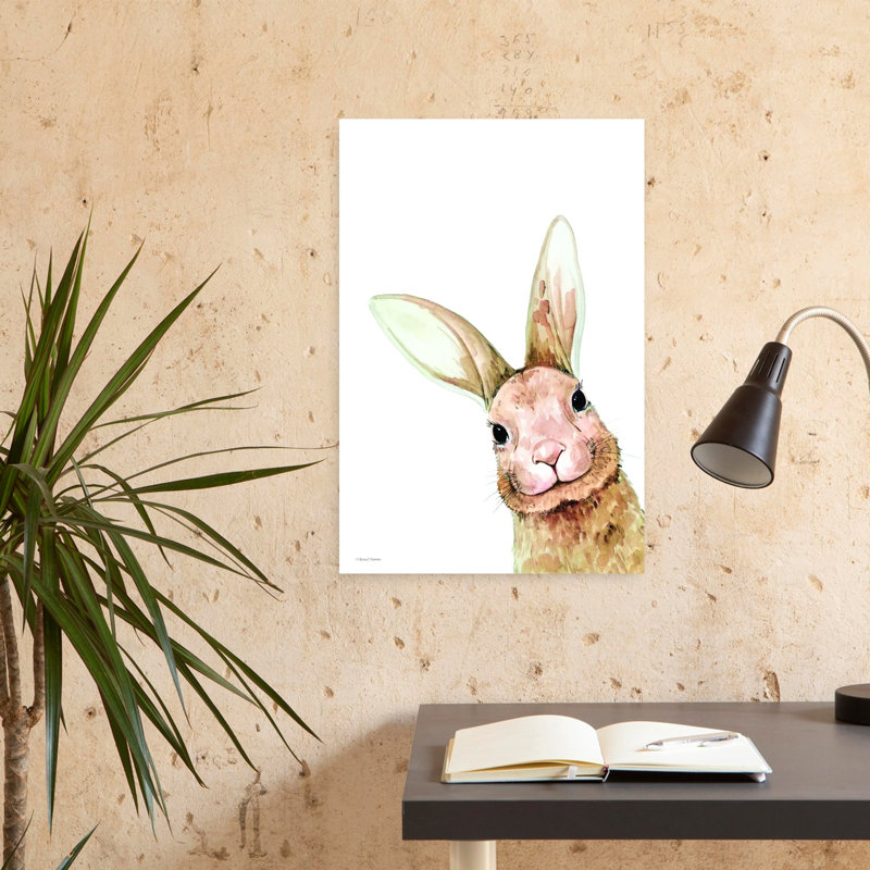 Lapin coucou moelleux, art contemporain de lapin au printemps, H 24 po x l 16 po