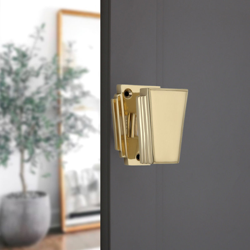 Triago Interior Mortise Door Knob, Polished Brass