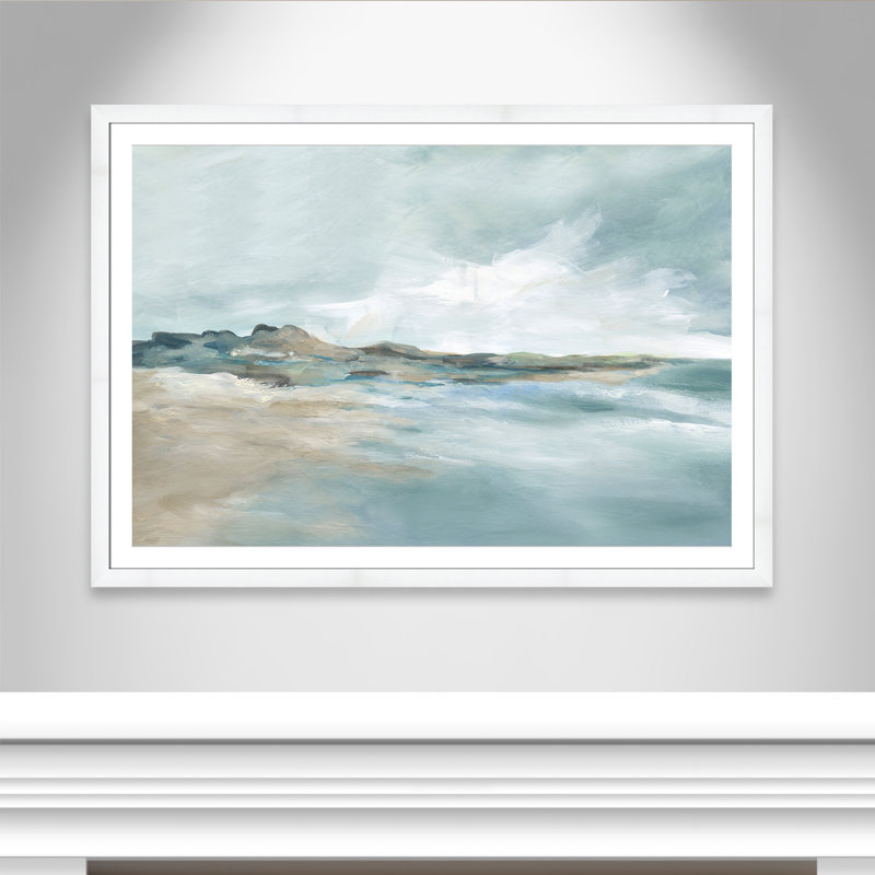 Sandpoint Print by Carol Robinson, White, 39"H x 55" W x 1.25" D, Framed Print with Mat