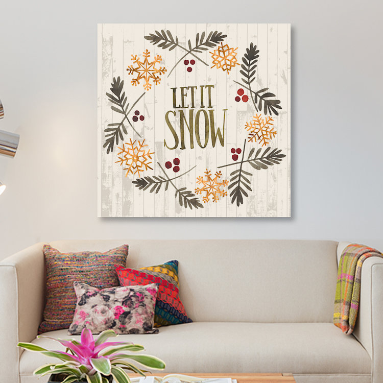 «Rustic Christmas VI», impression sur toile, H 12 po x l 12 po x P 1,5 po, Toile tendue, Pas de tapis