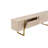 Modern TV Stand with Glam Finish, Travertine & Gold, 70.9 x 19.7 x 11.8 inches | 100% Melamine Coated Particle Board, Thickness: 0.7 inches | Stylish Storage Solution for Living Room, Elegant & Durable Design-105514839