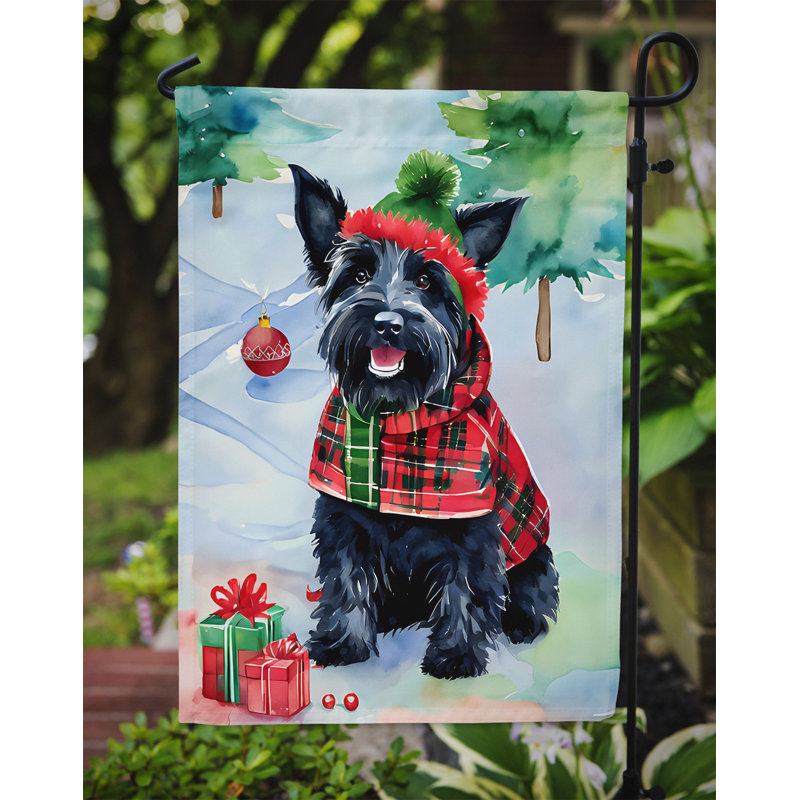 Polyester double face Noël, H 15,5 po x l 11,25 po