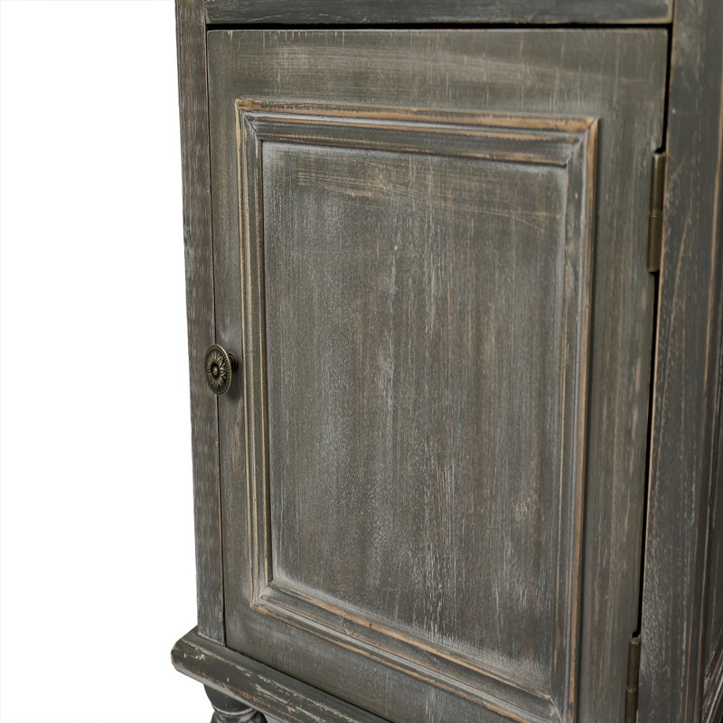 Armoire de rangement Farmhouse Tall, Noir gris