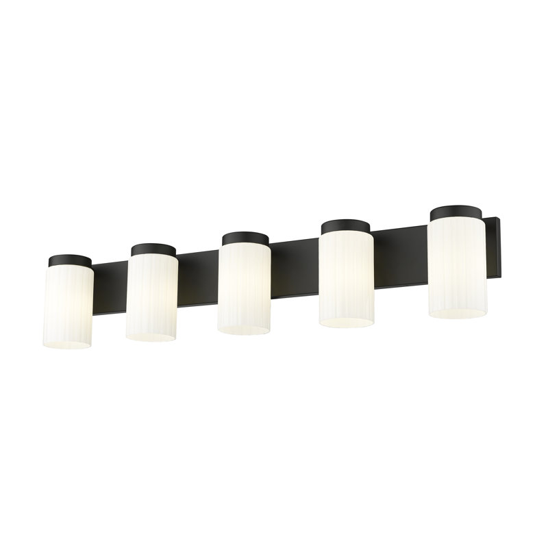 Meuble-lavabo 5 lumières Rosevale, Noir mat