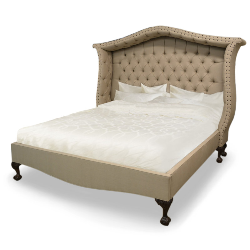 Landon Upholstered Wingback Bed, California King