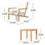 Ensemble de jardin 3 pièces - construction en bois et coussins d'eau-1558435909-1558435910