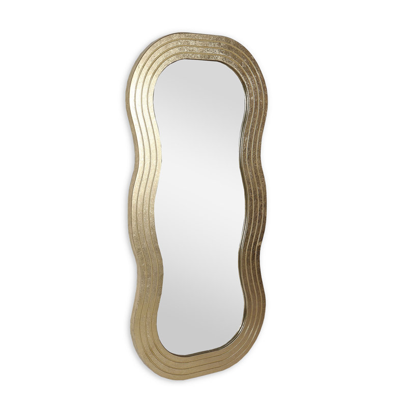 Renelsa Solid Wood Wavy Mirror
