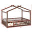 Structure de lit en bois avec clôture-709526563