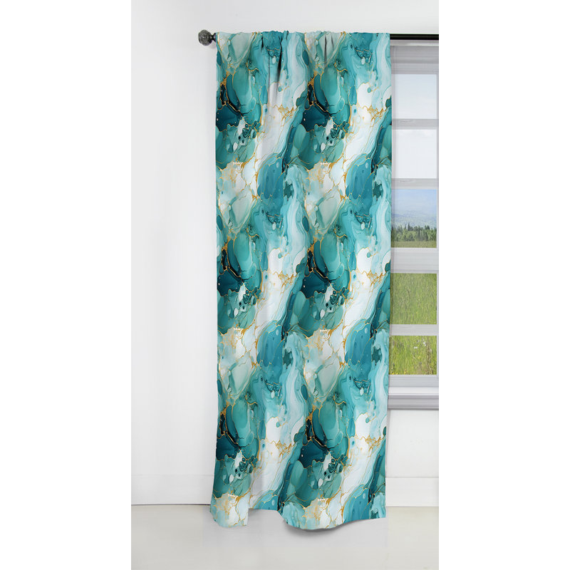 Rideau occultant en marbre Emerald Oceanic Allure, L 52 po x L 84 po