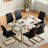 Minday Double Pedestal Dining Set-1883297436-1883297435-1883297434