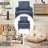 Mid-Century Linen Accent Chair – Stylish-699627446