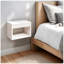 Solid Wood Floating Nightstand with Drawer | Bedroom Scandinavian Furniture, Bedside Table-804807292