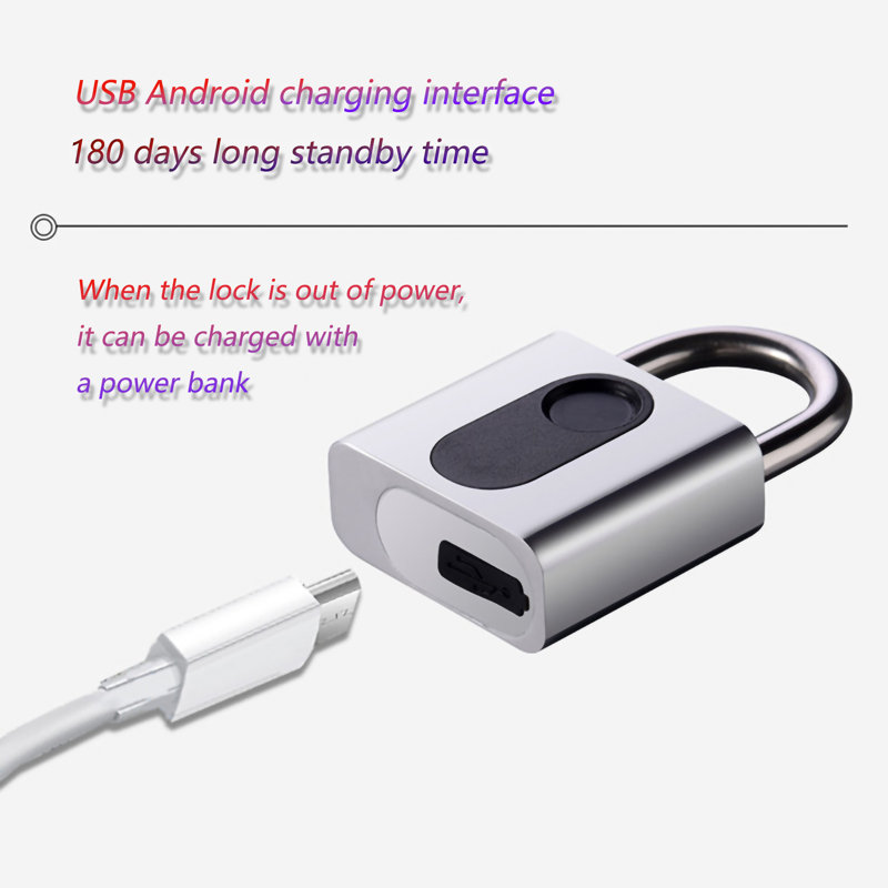 Smart Keyless Fingerprint Bluetooth Padlock for Luggage and Lockers