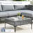 Space Saving Patio Sofas, Metal Wicker Modern Set For Backyard Home