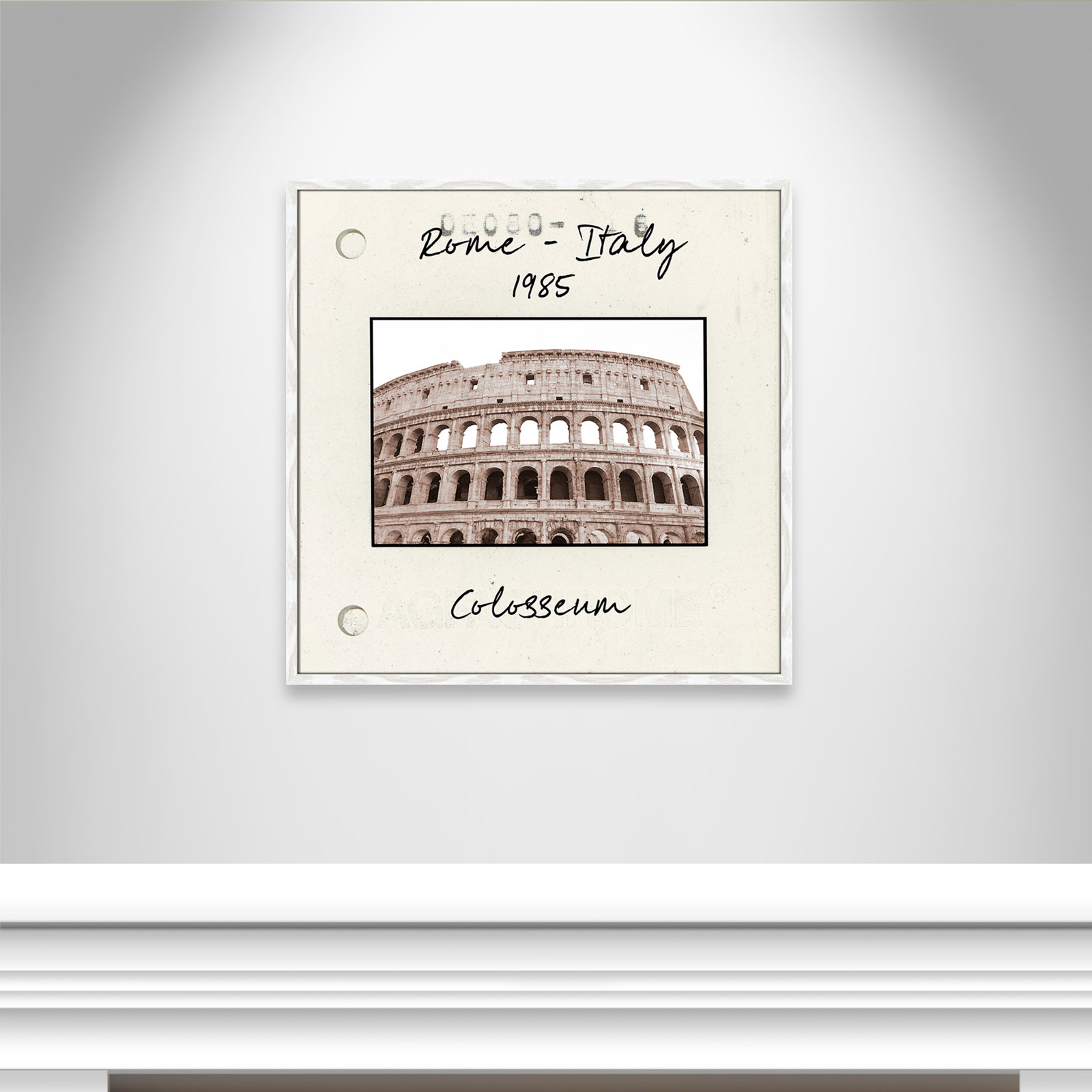 Rome, Italy - Colosseum Print by Natalie Carpentieri, 32" H x 32" W x 0.75" D, Natural Single Picture Framed Paper