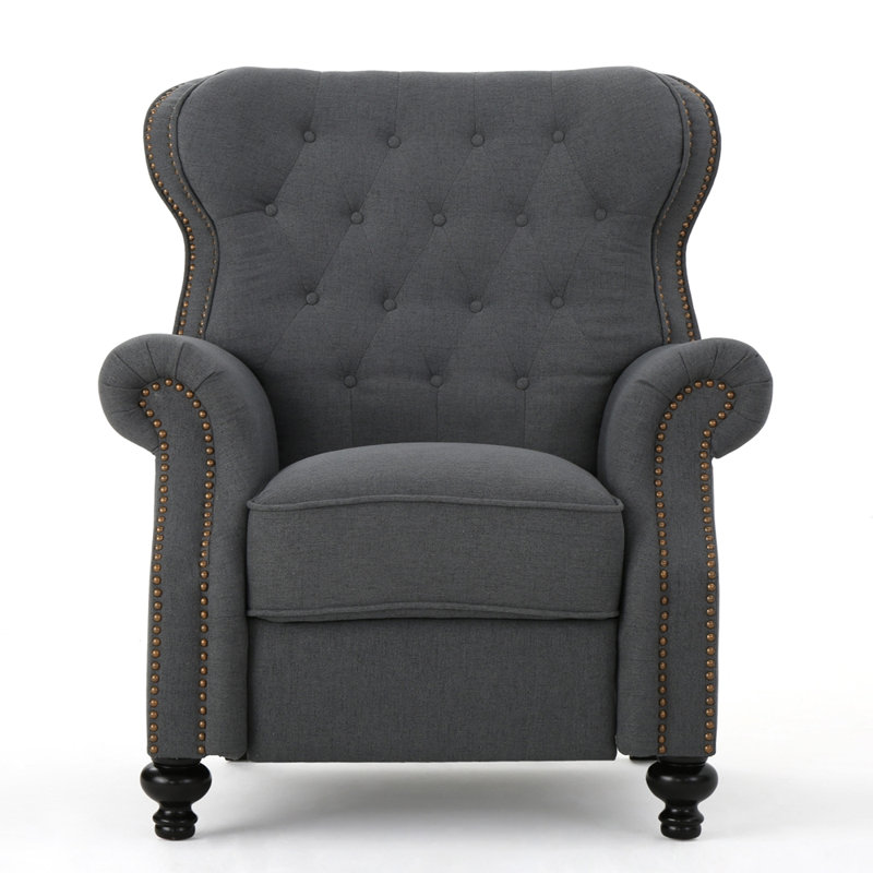 Luxurious Copper Accented Push Back Recliner Chair with Comfortable Reclining and Sturdy Support for Ultimate Relaxation