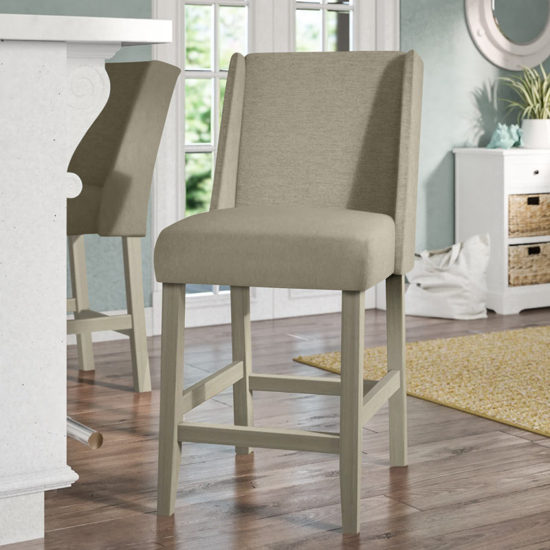 Rugeley Upholstered Counter Stool, Stone