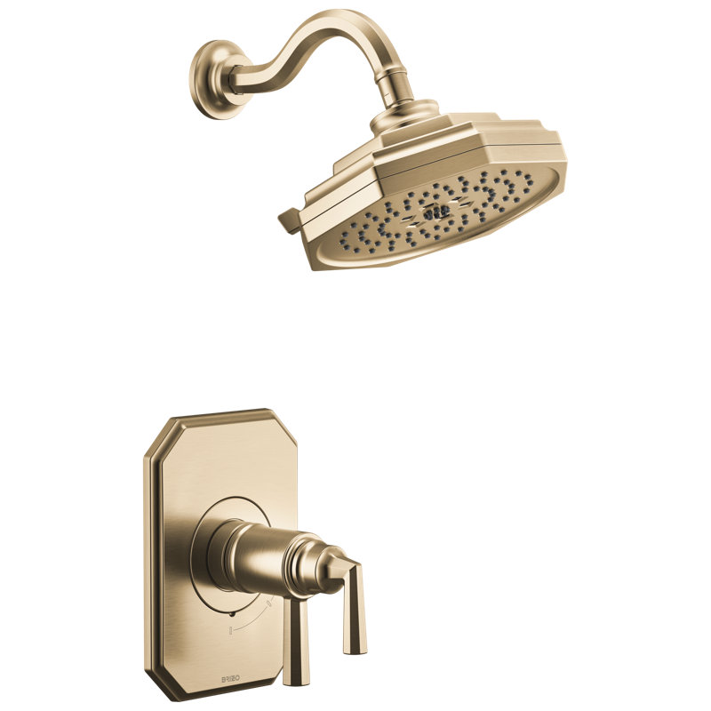 Beauclere® Tempassure Thermostatic Shower Only Trim, Brilliance Luxe Gold