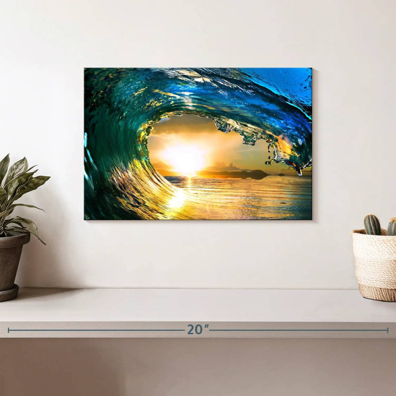 Gillard Sunset Ocean Wave, H 8 po x l 12 po