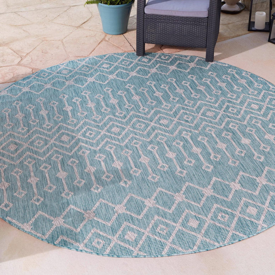 Kimber Geometric Indoor / Outdoor Rug Gracie Oaks Rug