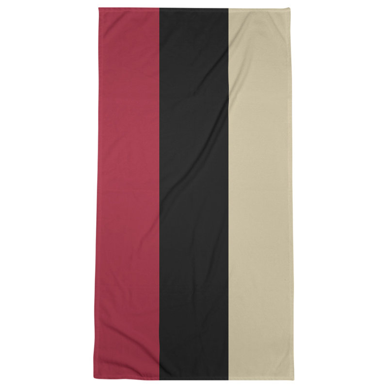 Lightweight Beach Towel, Polyester/Cotton, Sedona Red/Black/Sonoran Sand
